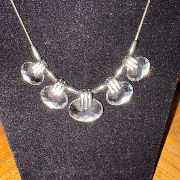 Cookie Lee Art Glass and Crystal Station Necklace and Earrings - Picture 2 of 3